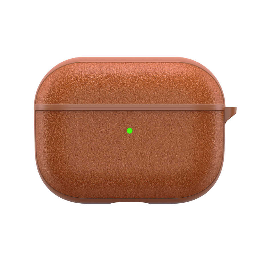 Airpods 3.Nesil Kılıf Wiwu Calfskin Kılıf Kahverengi
