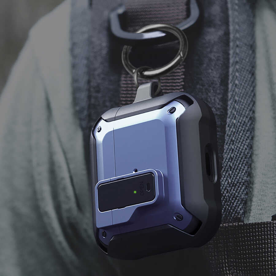 Airpods 3.Nesil Kılıf Wiwu Mecha Kılıf Siyah-Yeşil
