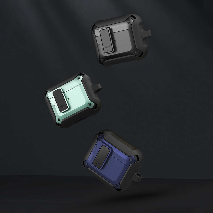 Airpods 3.Nesil Kılıf Wiwu Mecha Kılıf Siyah