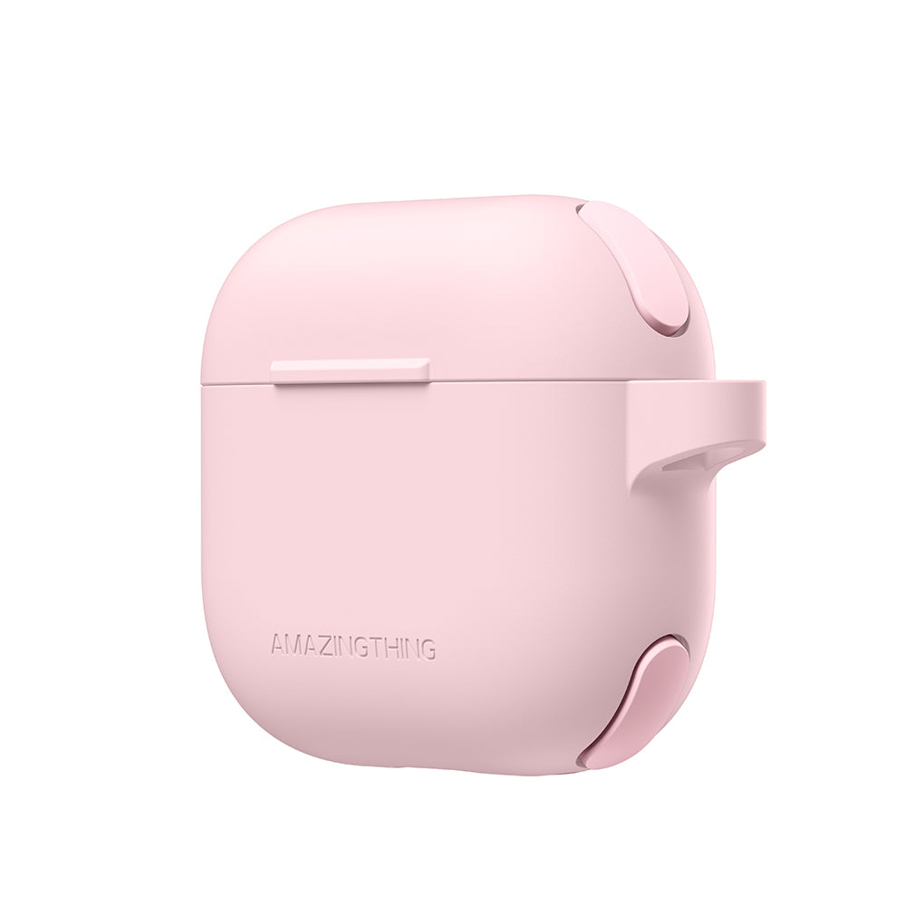 Apple Airpods 4 Amazingthing Airbag Köşe Tasarımlı Omni Serisi Silikon Kapak Pembe