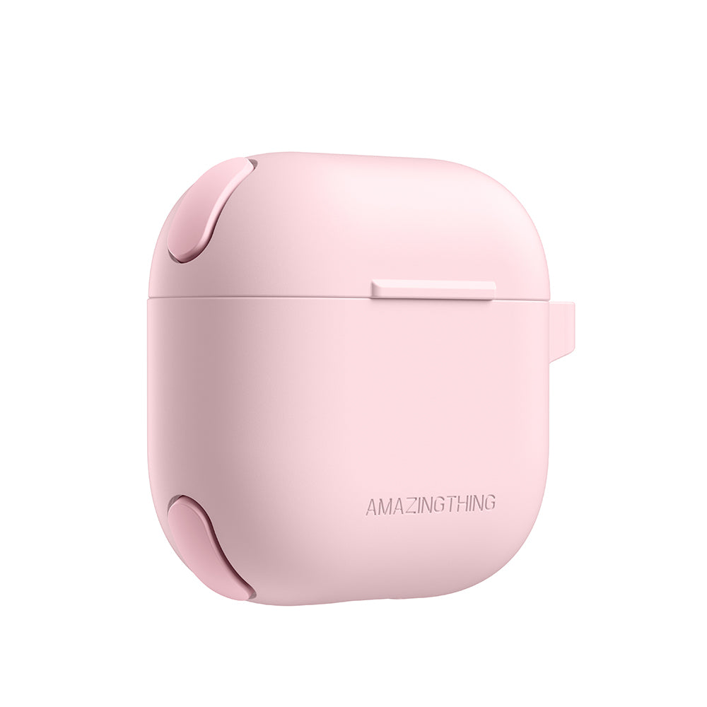 Apple Airpods 4 Amazingthing Airbag Köşe Tasarımlı Omni Serisi Silikon Kapak Pembe