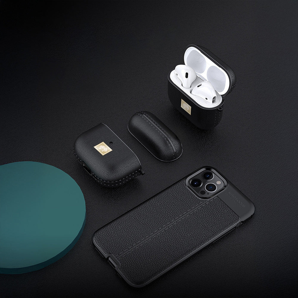 Airpods 4 Kılıf Deri Görünümlü Askı Aparatlı Wlons Kılıf Koyu Yeşil