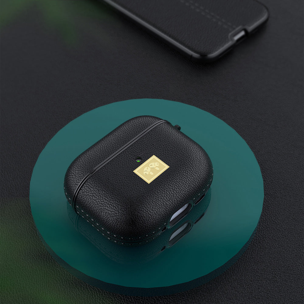 Airpods 4 Kılıf Deri Görünümlü Askı Aparatlı Wlons Kılıf Koyu Yeşil