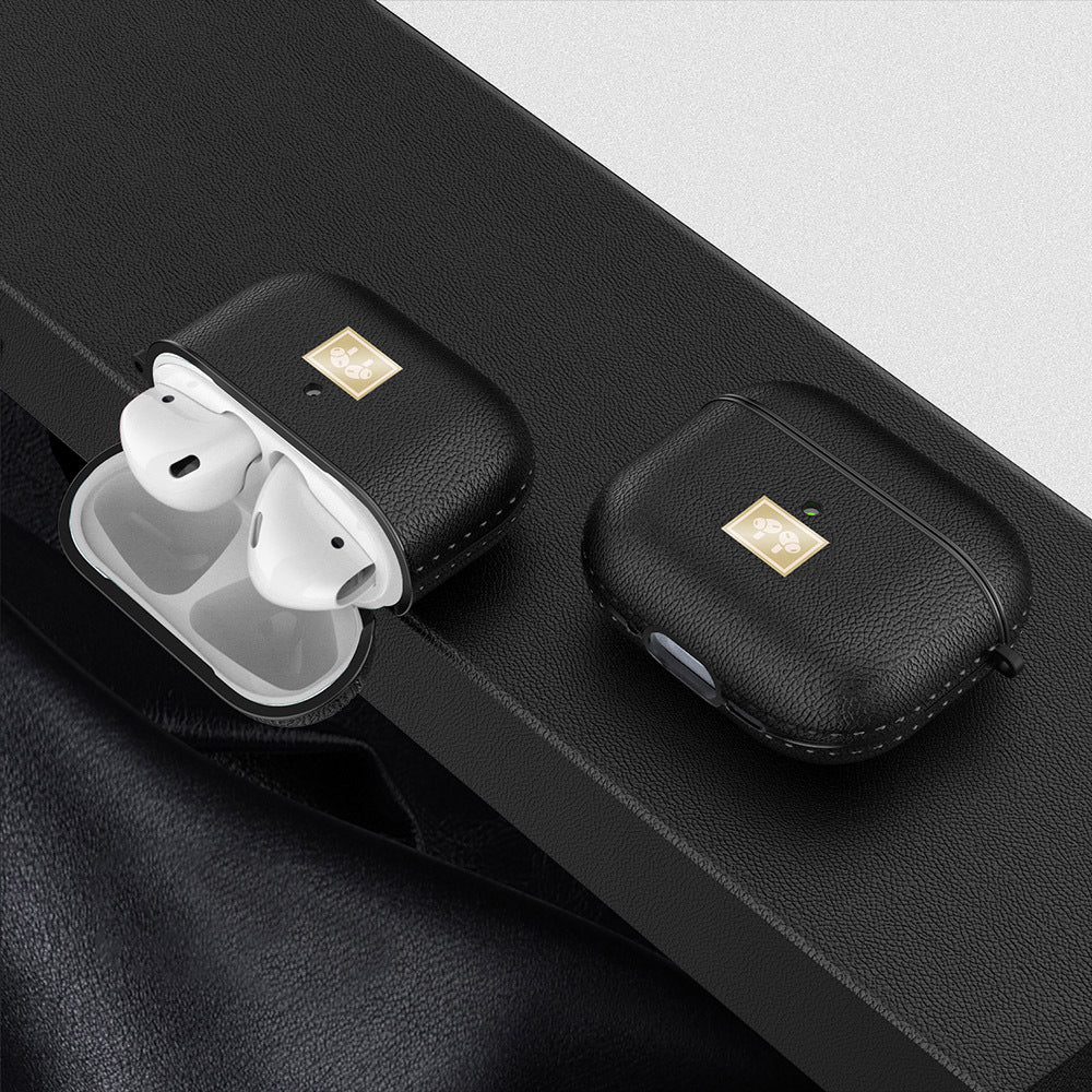 Airpods 4 Kılıf Deri Görünümlü Askı Aparatlı Wlons Kılıf Lacivert