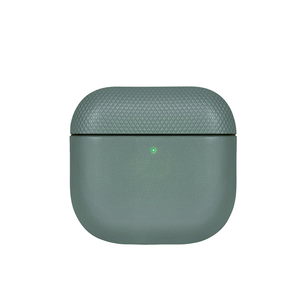 Apple AirPods 4 Kılıf Qi M-Safe Şarj Özellikli Native Union RE Classic Serisi Suni Deri Kapak Yeşil
