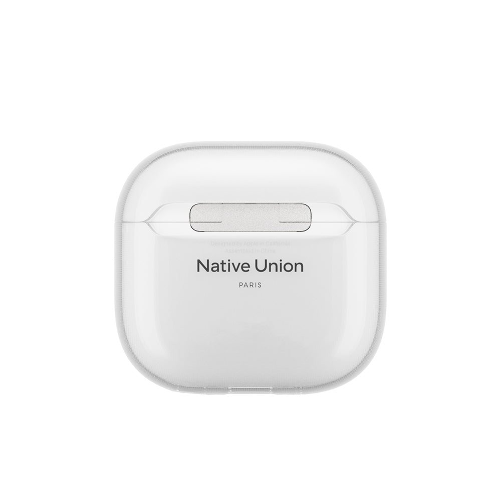 Apple AirPods 4 Kılıf Qi M-Safe Şarj Özellikli Native Union RE Clear Serisi Silikon Kapak Şeffaf