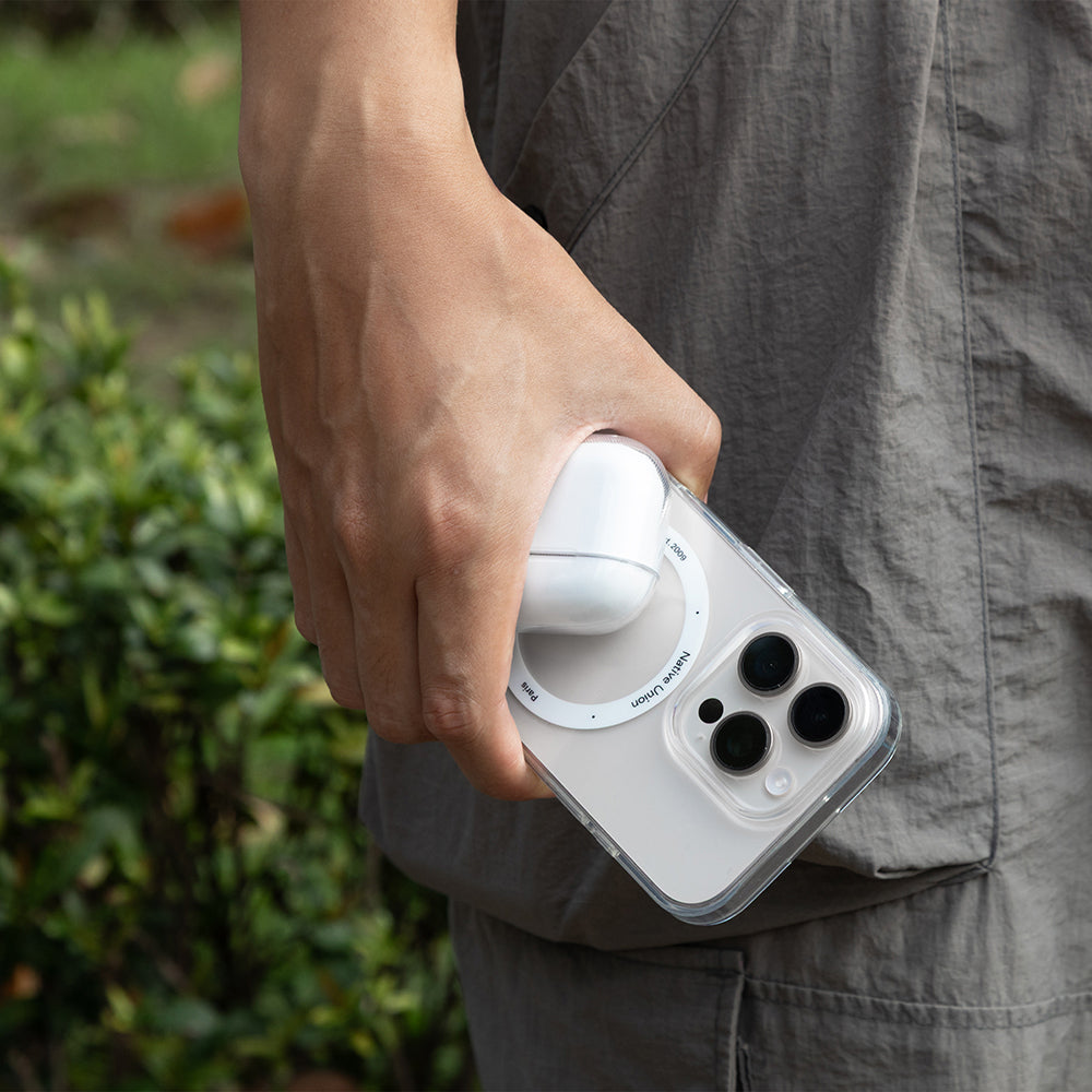 Apple AirPods 4 Kılıf Qi M-Safe Şarj Özellikli Native Union RE Clear Serisi Silikon Kapak Şeffaf