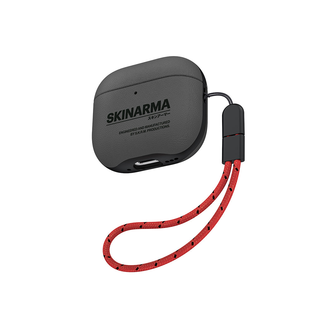 Airpods 4 Kılıf Skinarma PU Deri Tasarım Spunk Kılıf Koyu Yeşil