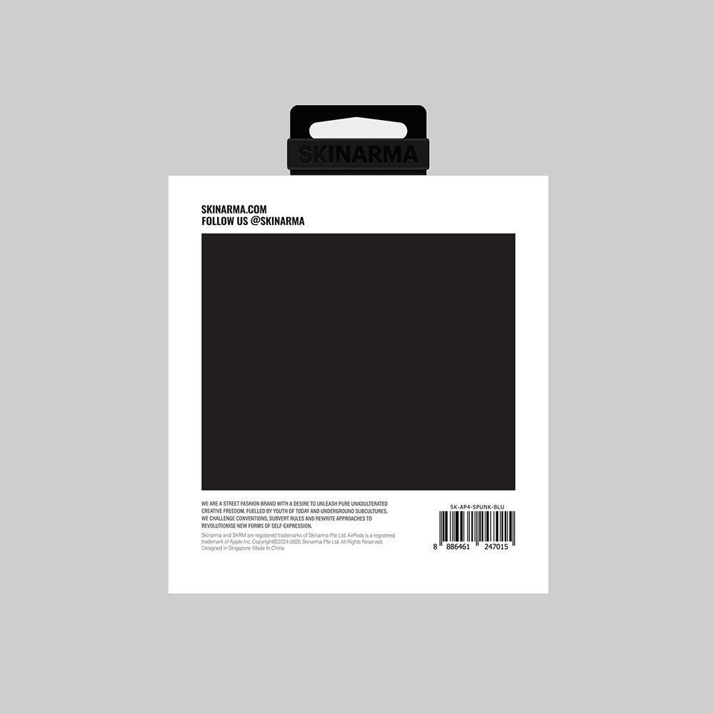 Airpods 4 Kılıf Skinarma PU Deri Tasarım Spunk Kılıf Mavi