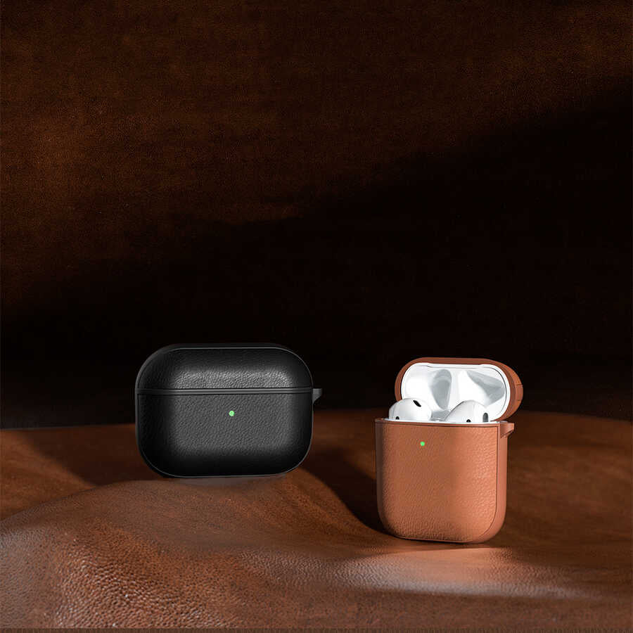 Airpods Kılıf Wiwu Calfskin Kılıf Lacivert