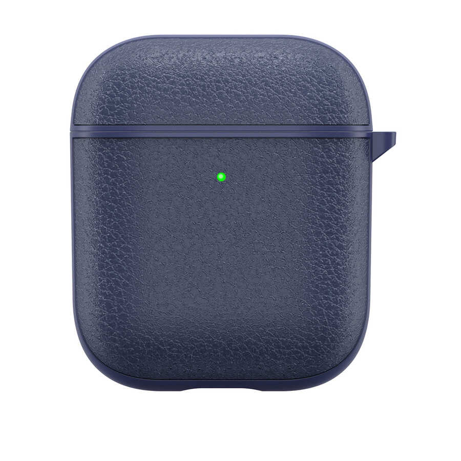 Airpods Kılıf Wiwu Calfskin Kılıf Lacivert