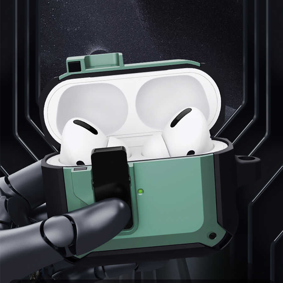Airpods Kılıf Wiwu Mecha Kılıf Siyah-Mavi