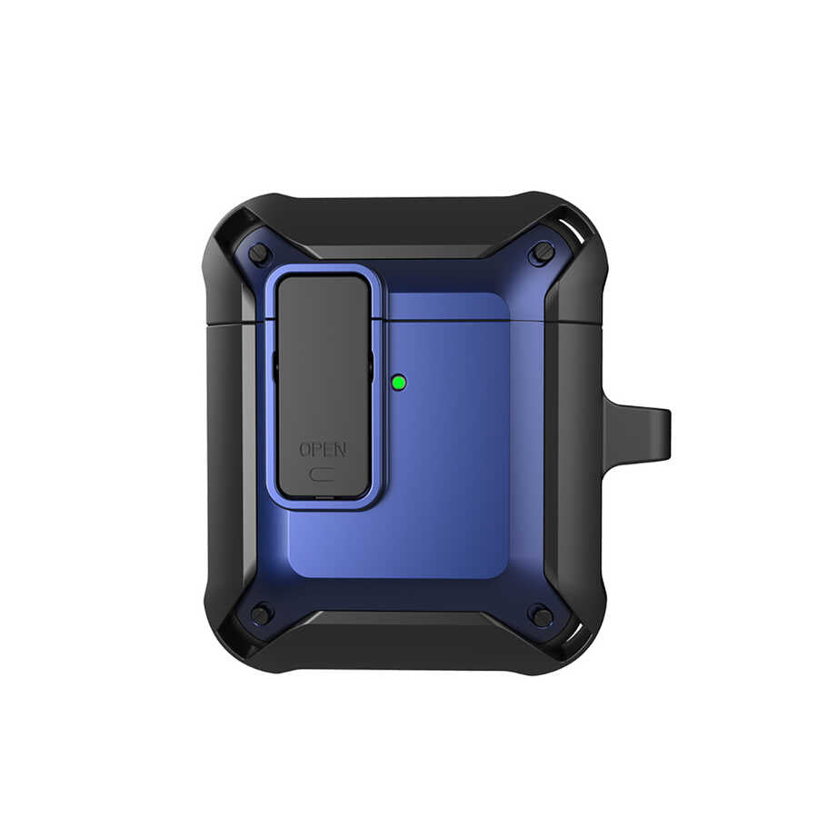 Airpods Kılıf Wiwu Mecha Kılıf Siyah-Mavi