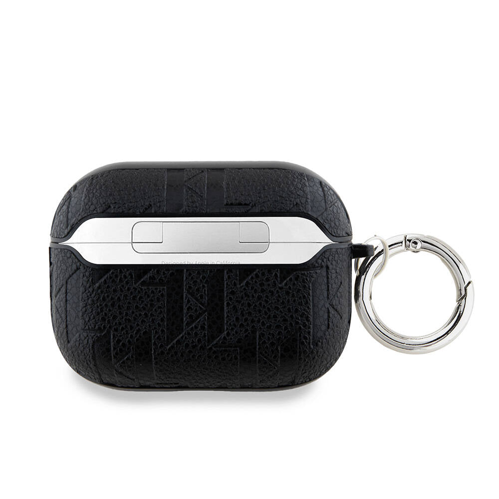 Airpods Pro 2 Kılıf Karl Lagerfeld Orjinal Lisanslı Monogram Silikon Kılıf Siyah