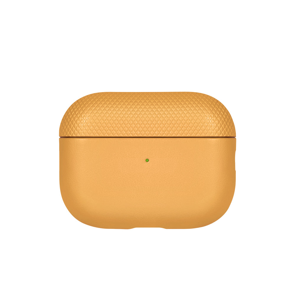 Apple AirPods Pro 2 Kılıf Qi M-Safe Şarj Özellikli Native Union RE Classic Serisi Suni Deri Kapak Turuncu