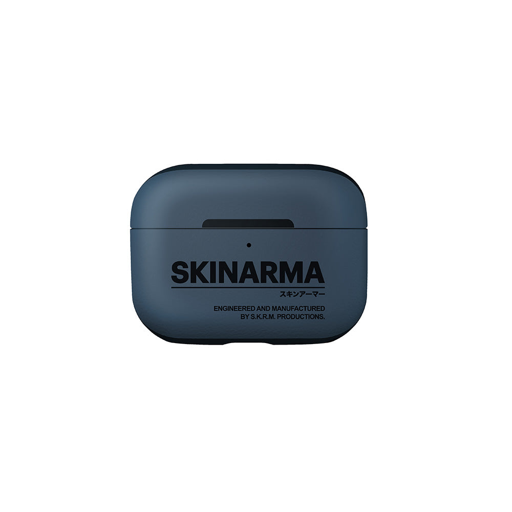 Airpods Pro 2 Kılıf SkinArma PU Deri Tasarım Spunk Kılıf Mavi