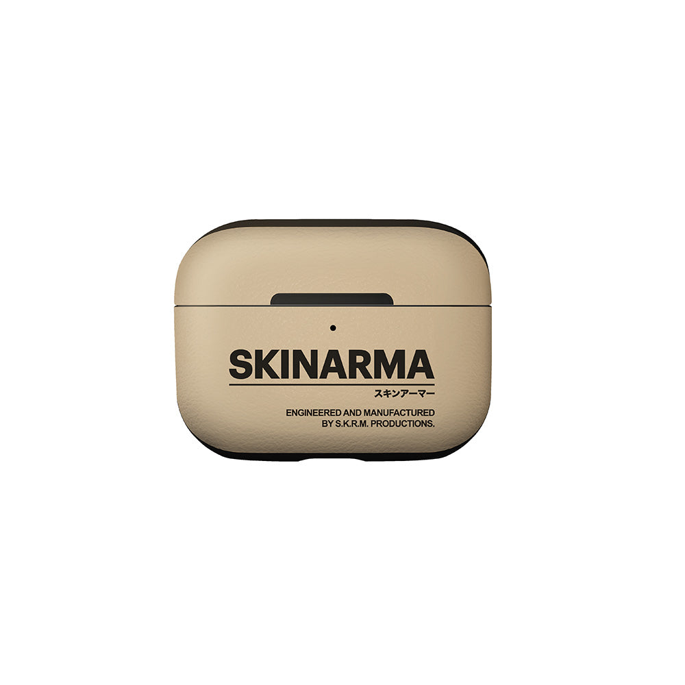 Airpods Pro 2 Kılıf SkinArma PU Deri Tasarım Spunk Kılıf Krem