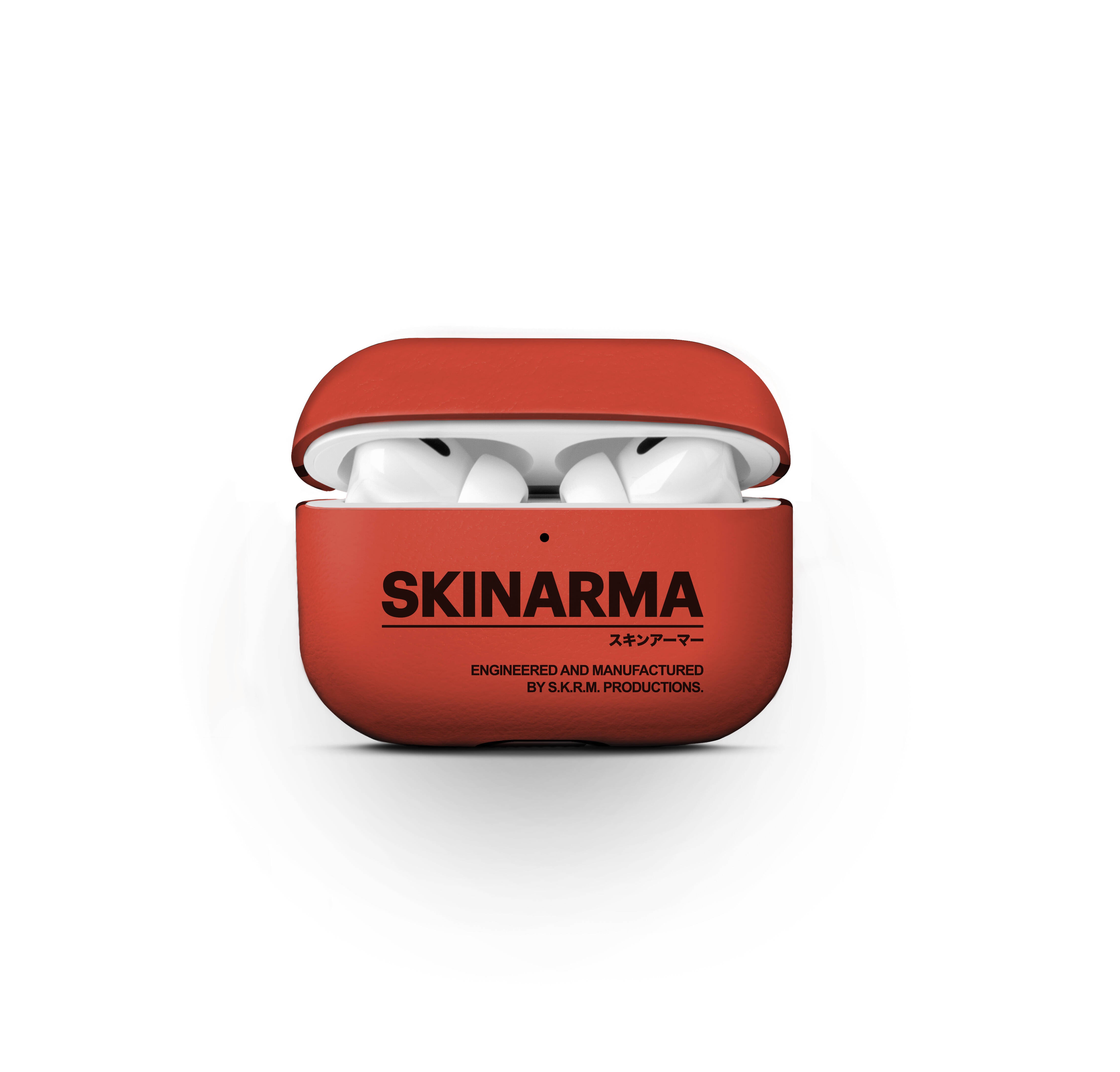 Airpods Pro 2 Kılıf SkinArma PU Deri Tasarım Spunk Kılıf Turuncu