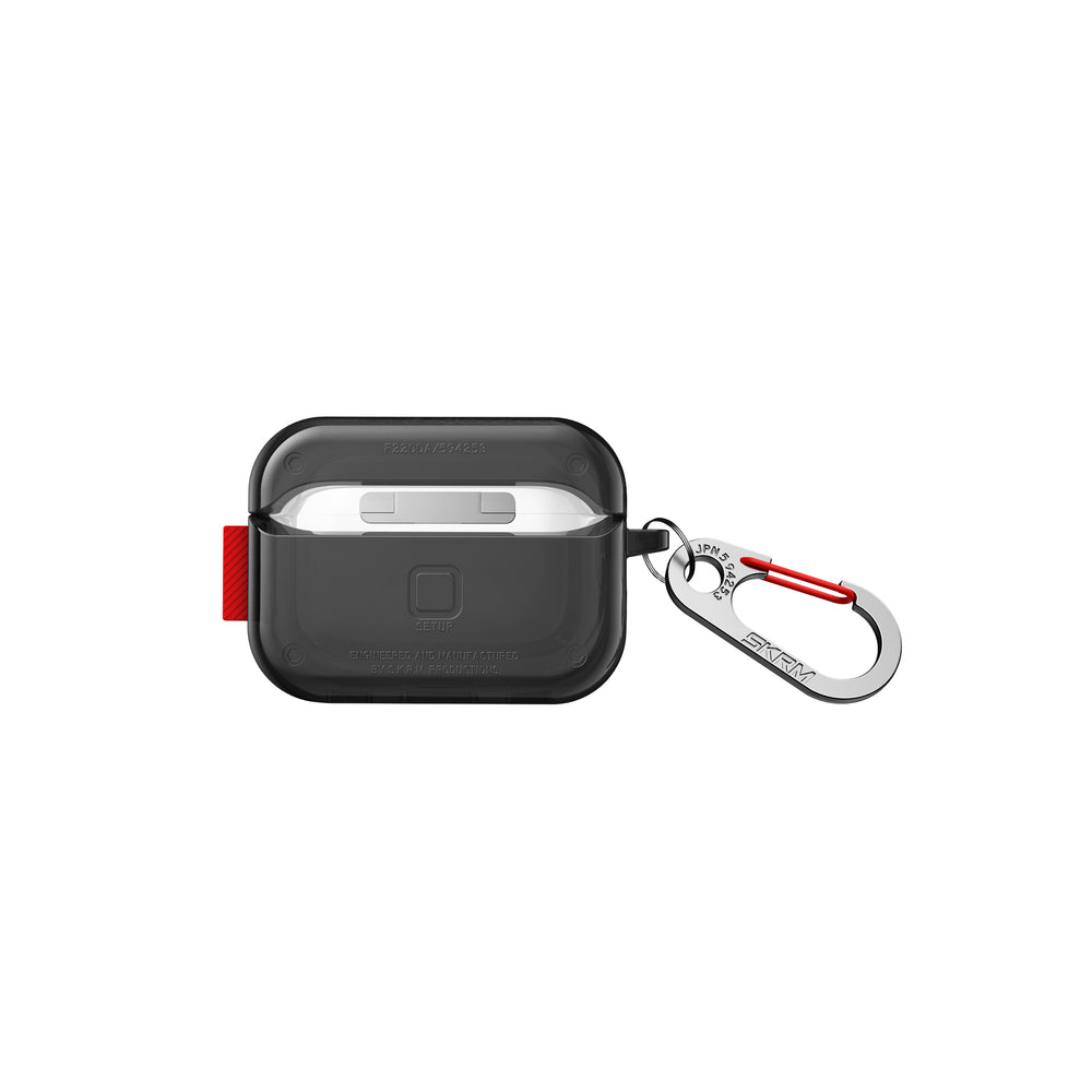 Airpods Pro 2 Kılıf SkinArma Şeffaf Renkli Airbagli Tasarım Saido Kılıf Siyah