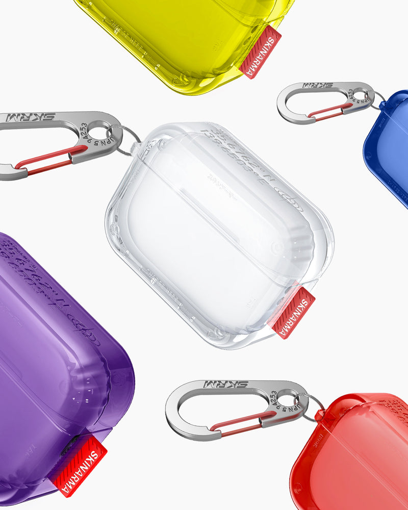 Airpods Pro 2 Kılıf SkinArma Şeffaf Renkli Airbagli Tasarım Saido Kılıf Renksiz