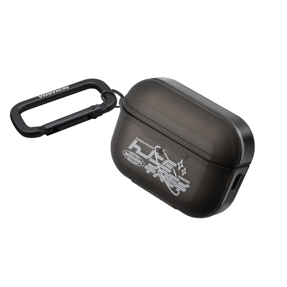 Airpods Pro 2 Kılıf SkinArma Transparan Mat Tasarım Kinzoku Kılıf Siyah