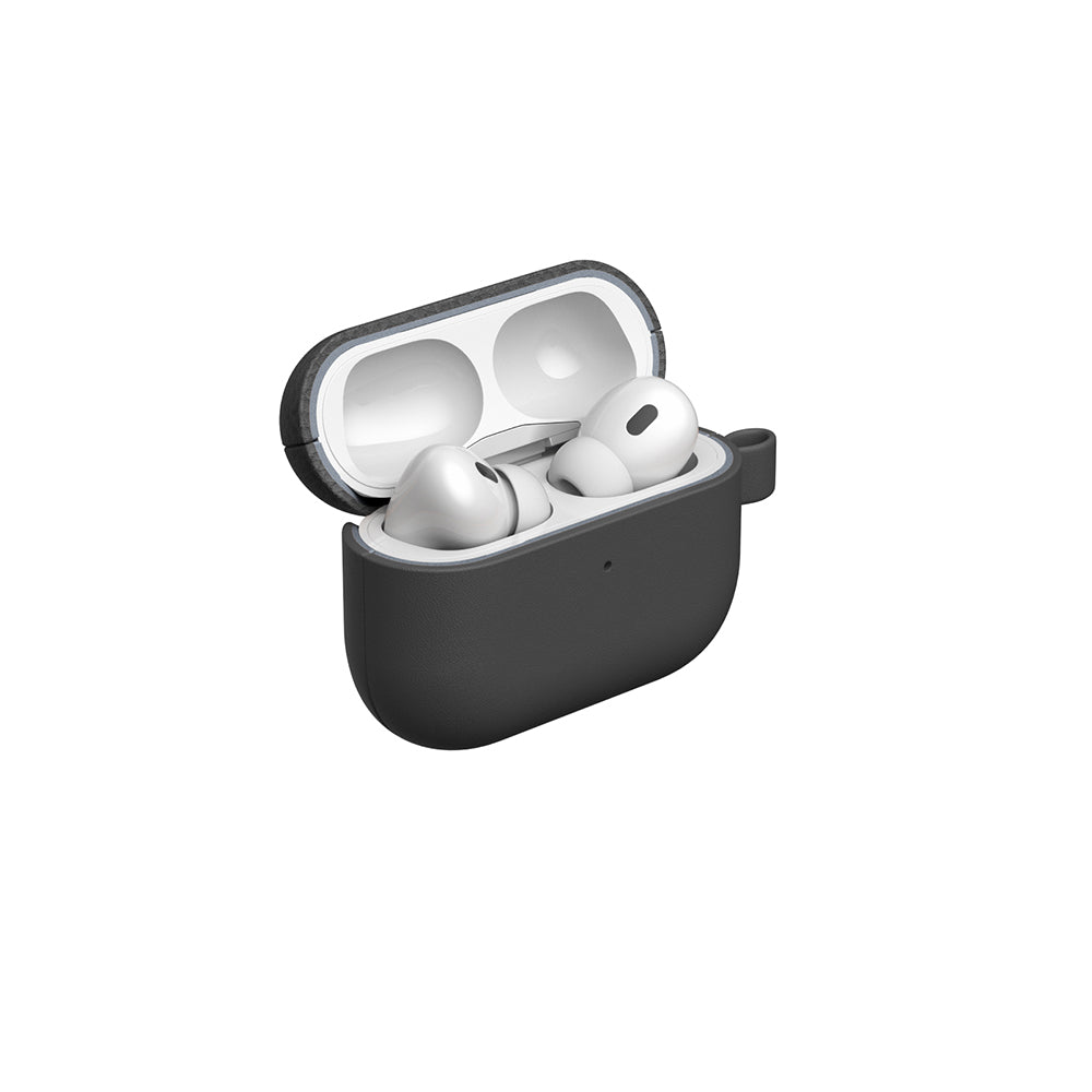 Apple AirPods Pro 3 Amazingthing Glamour Classique Serisi Deri Tasarımlı Kapak Siyah
