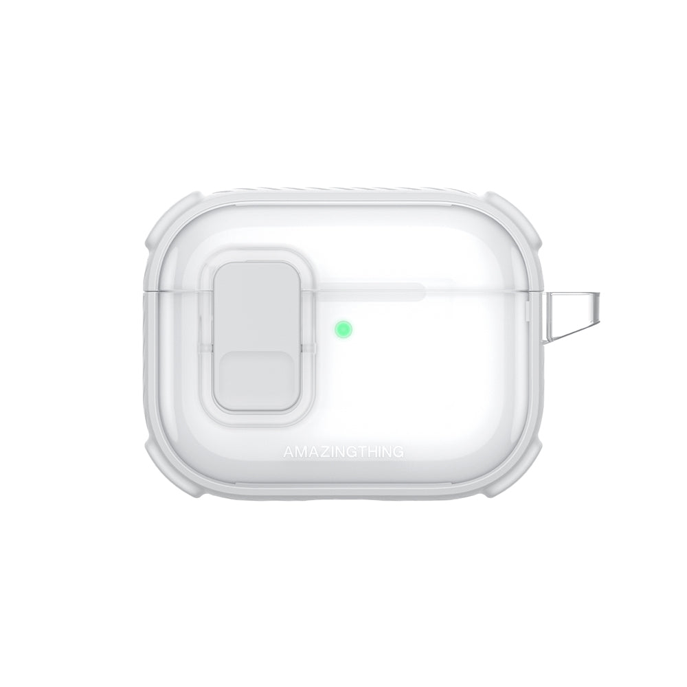 Apple Airpods Pro 3 Amazingthing Kilit Tasarımlı Airbagli Titan Pro Serisi Kapak Beyaz
