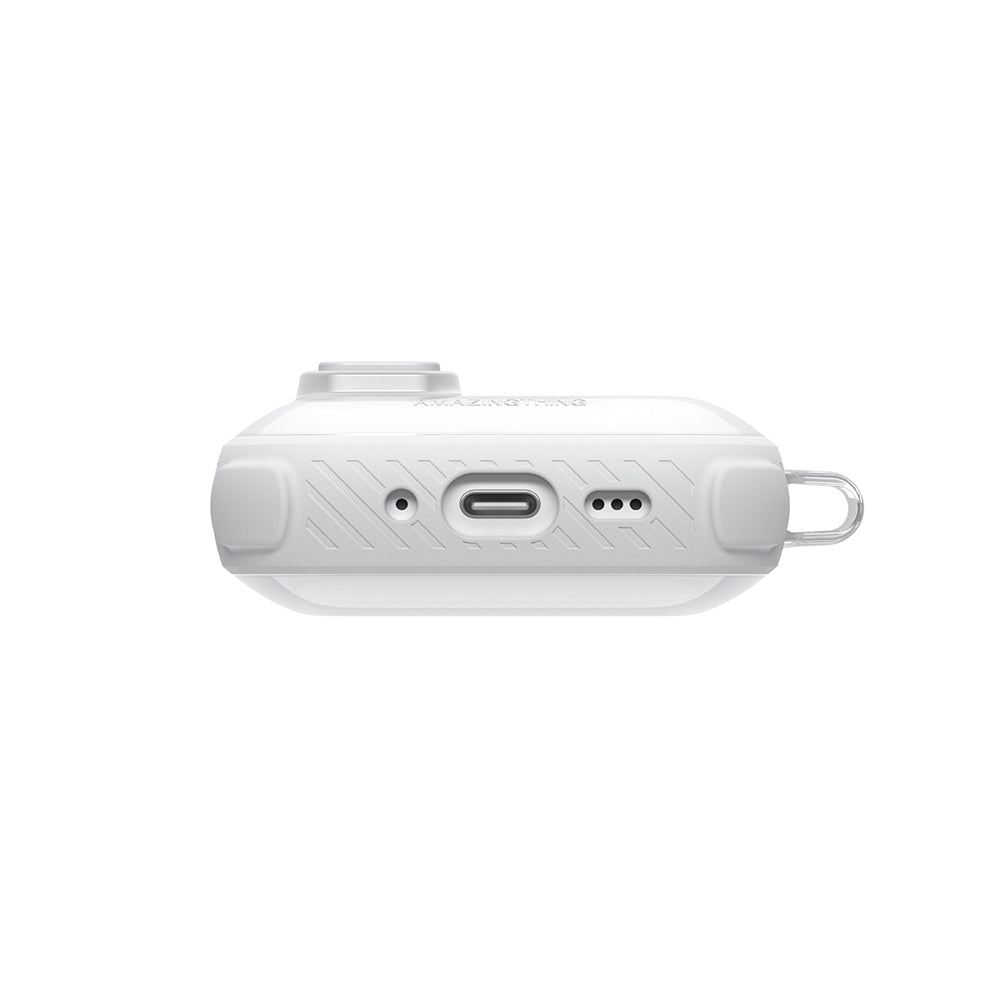 Apple Airpods Pro 3 Amazingthing Kilit Tasarımlı Airbagli Titan Pro Serisi Kapak Beyaz