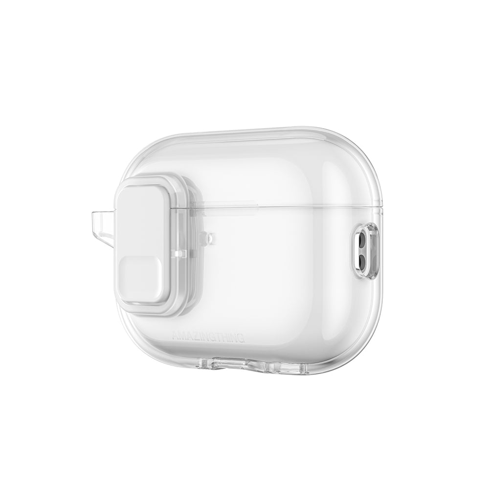 Apple Airpods Pro 3 Amazingthing Magnetik Kilit Tasarımlı Minimal Serisi Kılıf Şeffaf