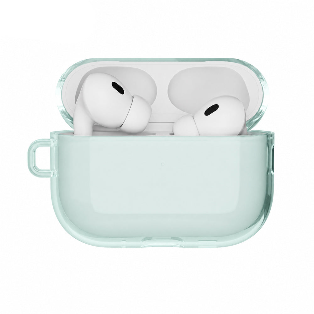 Apple AirPods Pro 3 Kılıf M-Safe Şarj Özellikli Mutural Ice Colour Serisi Silikon Kapak Yeşil