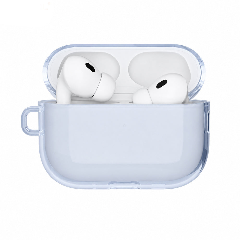 Apple AirPods Pro 3 Kılıf M-Safe Şarj Özellikli Mutural Ice Colour Serisi Silikon Kapak Açık Mavi