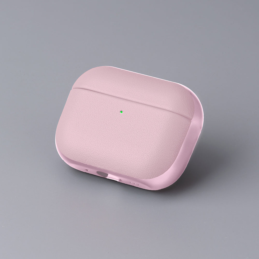 Apple AirPods Pro 3 Kılıf M-Safe Şarj Özellikli Mutural Poying Serisi Deri Tasarımlı Kapak Pembe
