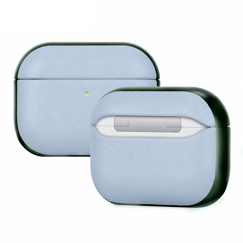 Apple AirPods Pro 3 Kılıf M-Safe Şarj Özellikli Mutural Poying Serisi Deri Tasarımlı Kapak Mavi