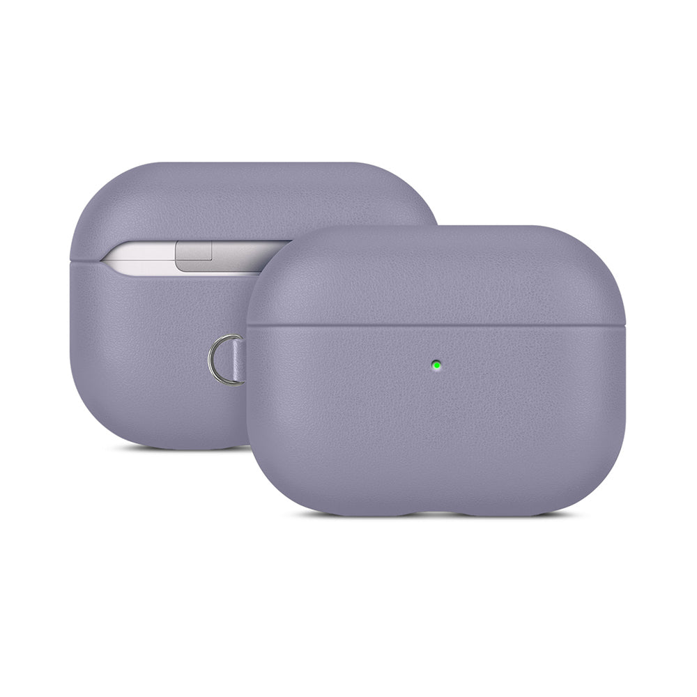 Apple AirPods Pro 3 Kılıf M-Safe Şarj Özellikli Mutural Yahu Serisi Deri Tasarımlı Kapak Mor