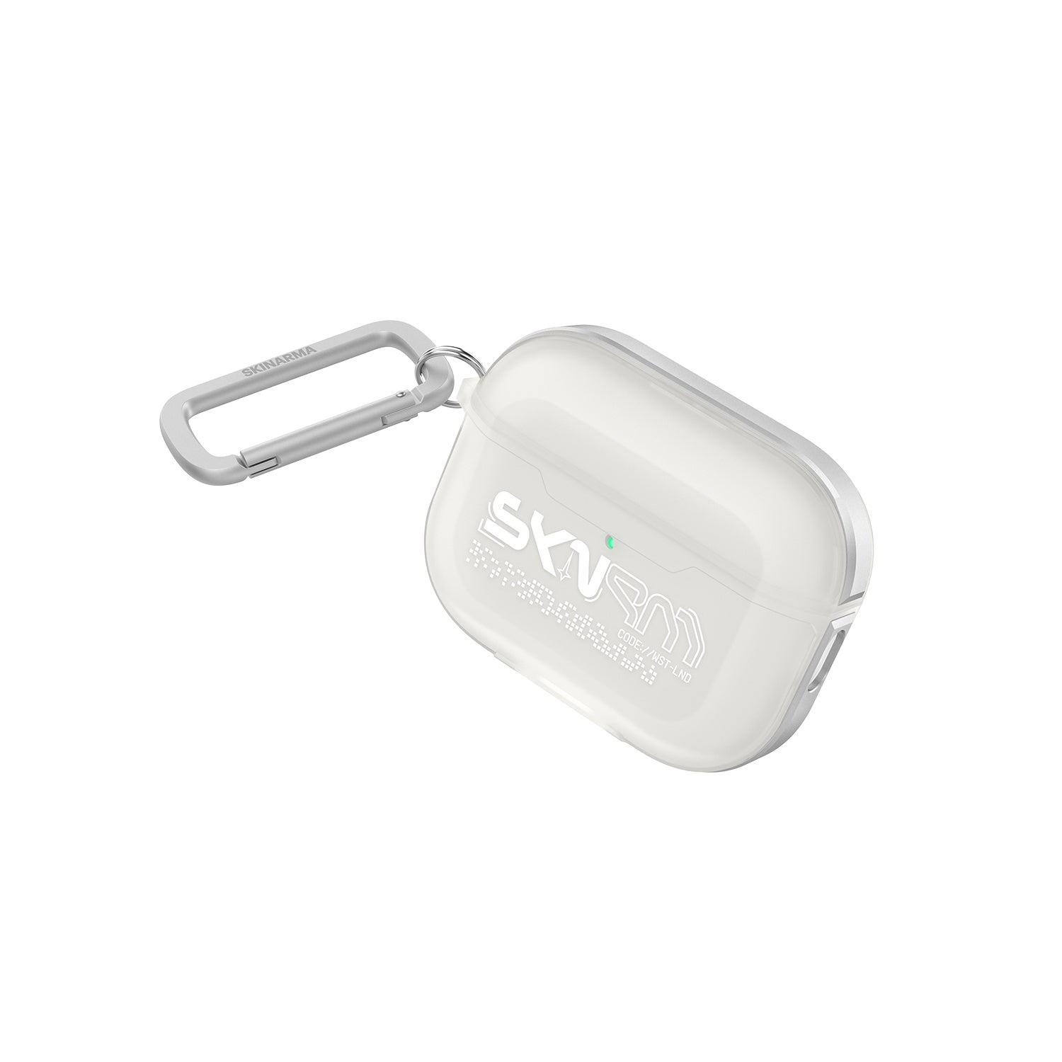 Apple Airpods Pro 3 Kılıf Skinarma Transparan Mat Tasarım Kinzoku Kılıf Beyaz