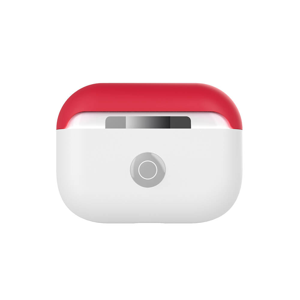 Airpods Pro Kılıf Boyun Askılı Parlayan Düğmeli Lisanslı Switcheasy Colors Silikon Kılıf Beyaz