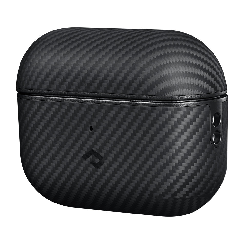 Airpods Pro Kılıf Magsafe Şarj Özellikli 600D Aramid Fiber Pitaka Classic Serisi Black-Grey Twill Kılıf Siyah-Gri
