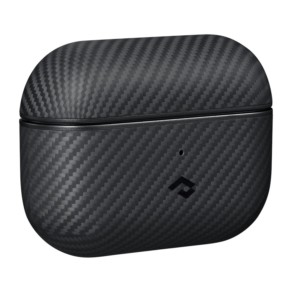 Airpods Pro Kılıf Magsafe Şarj Özellikli 600D Aramid Fiber Pitaka Classic Serisi Black-Grey Twill Kılıf Siyah-Gri