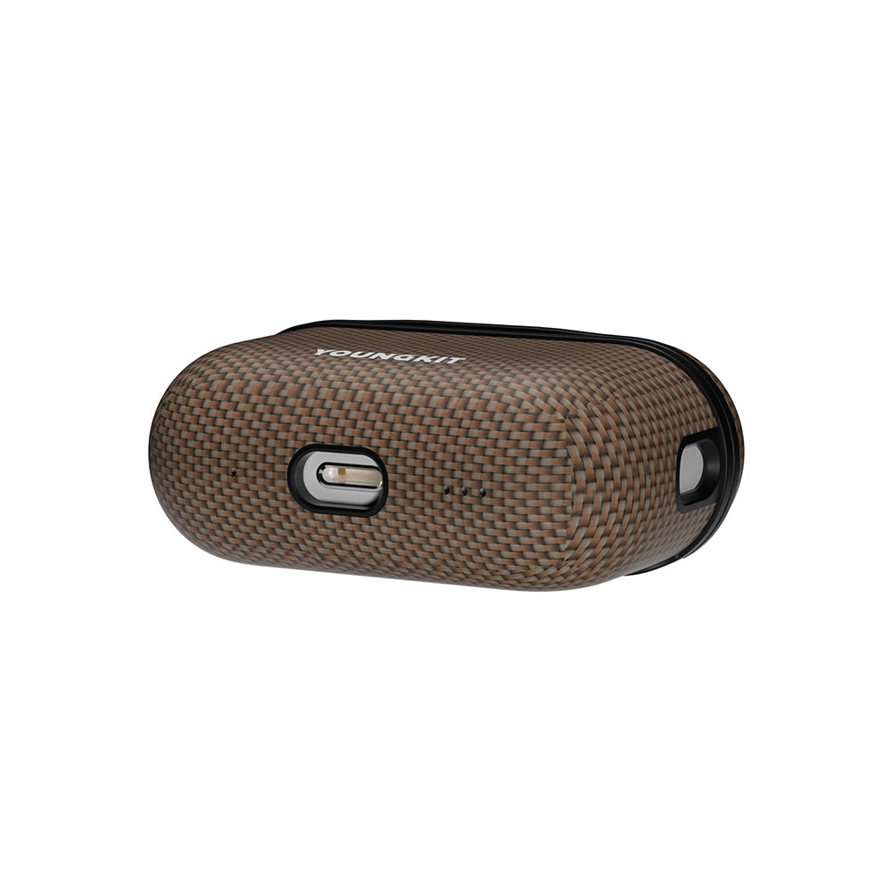 Apple Airpods Pro Kılıf Magsafe Şarj Özellikli Aramid Fiber Youngkit 1500D Kevlar Extreme Wing Serisi Kapak Gold