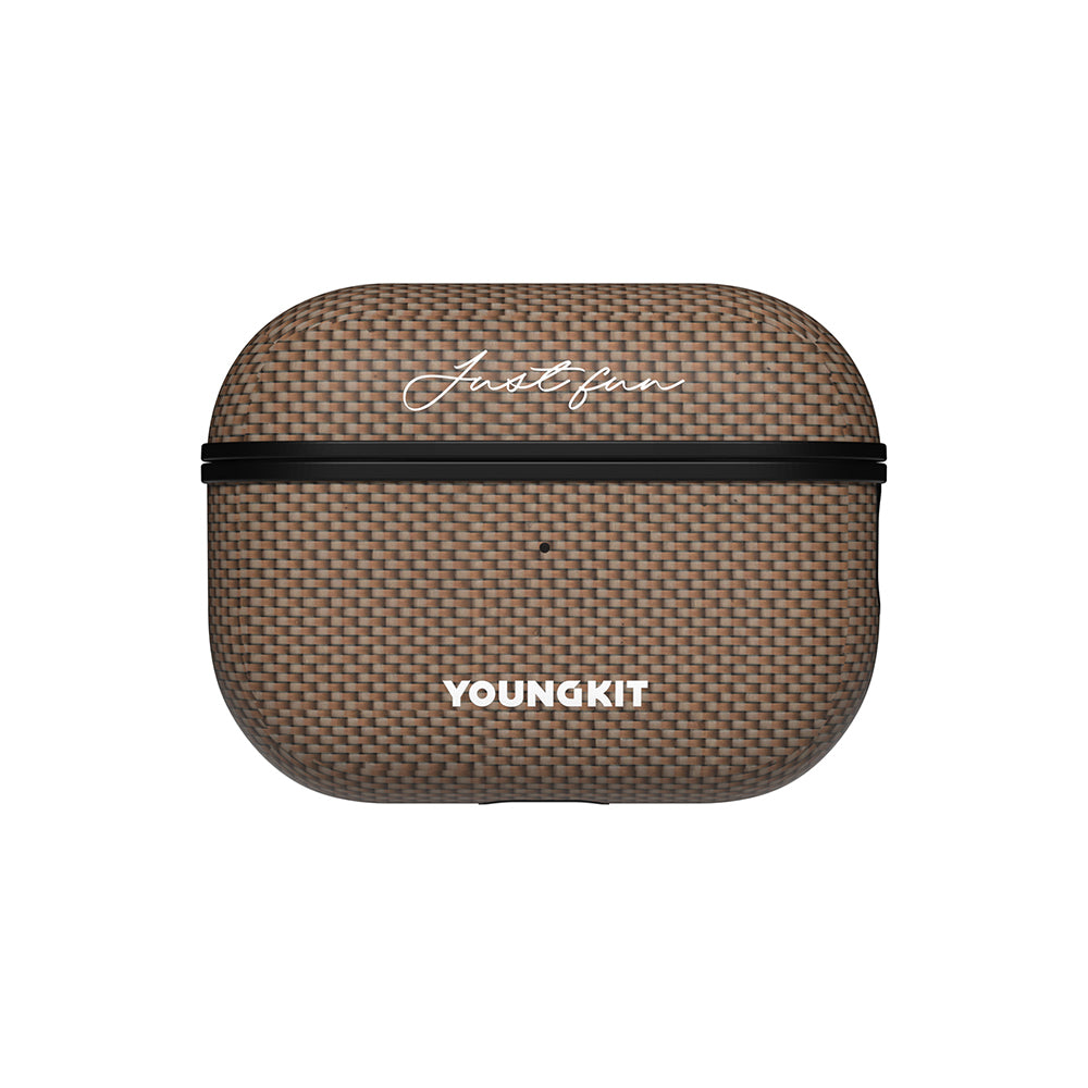 Apple Airpods Pro Kılıf Magsafe Şarj Özellikli Aramid Fiber Youngkit 1500D Kevlar Extreme Wing Serisi Kapak Gold