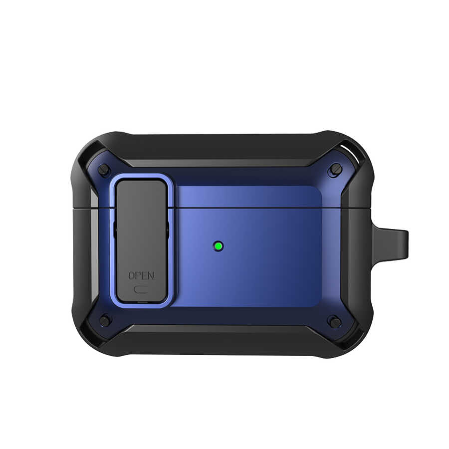 Airpods Pro Kılıf Wiwu Mecha Kılıf Siyah-Mavi