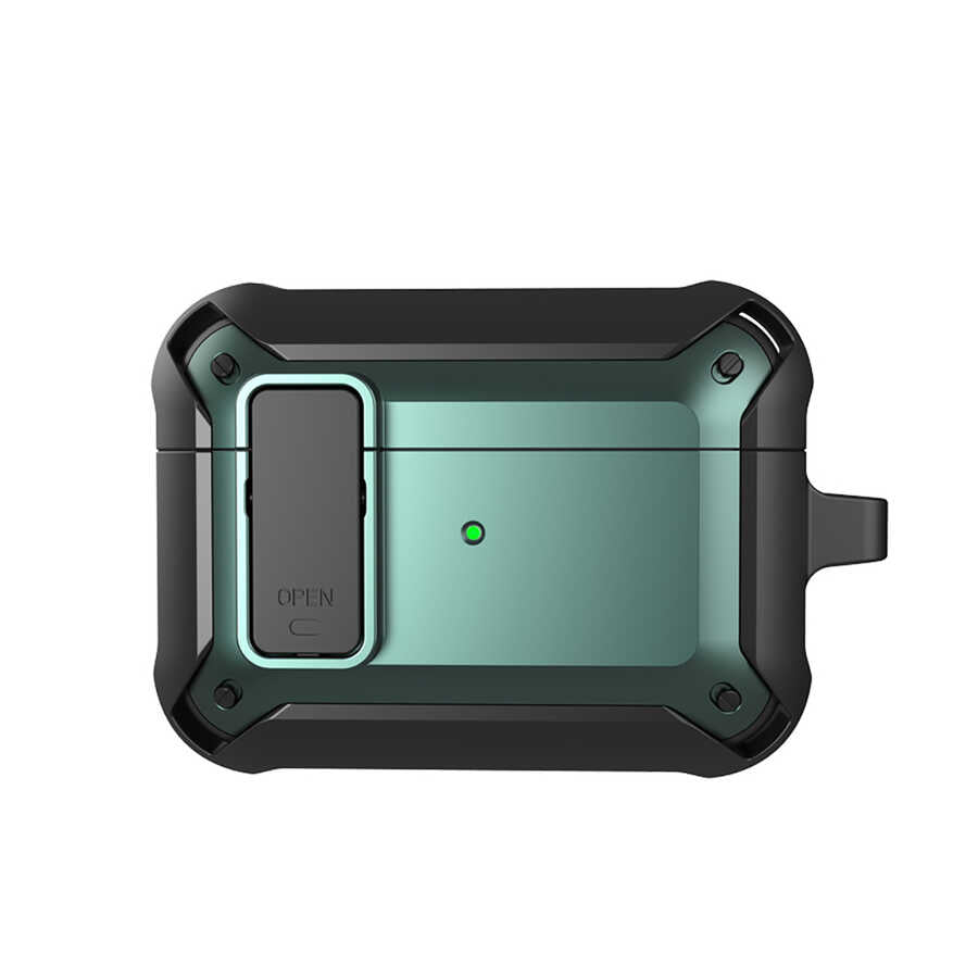 Airpods Pro Kılıf Wiwu Mecha Kılıf Siyah-Yeşil