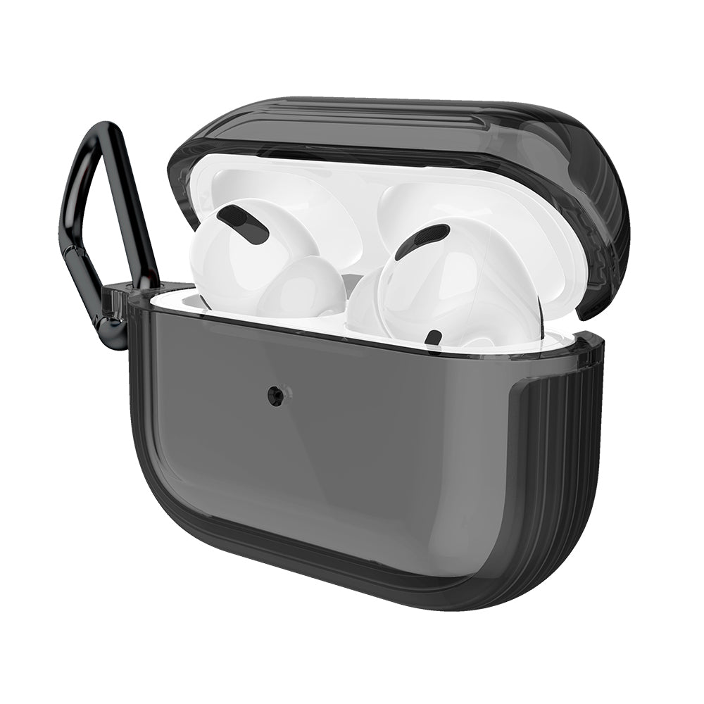 Airpods Pro Raptic Clear Serisi Askı Aparatlı Kulaklık Kılıfı Siyah