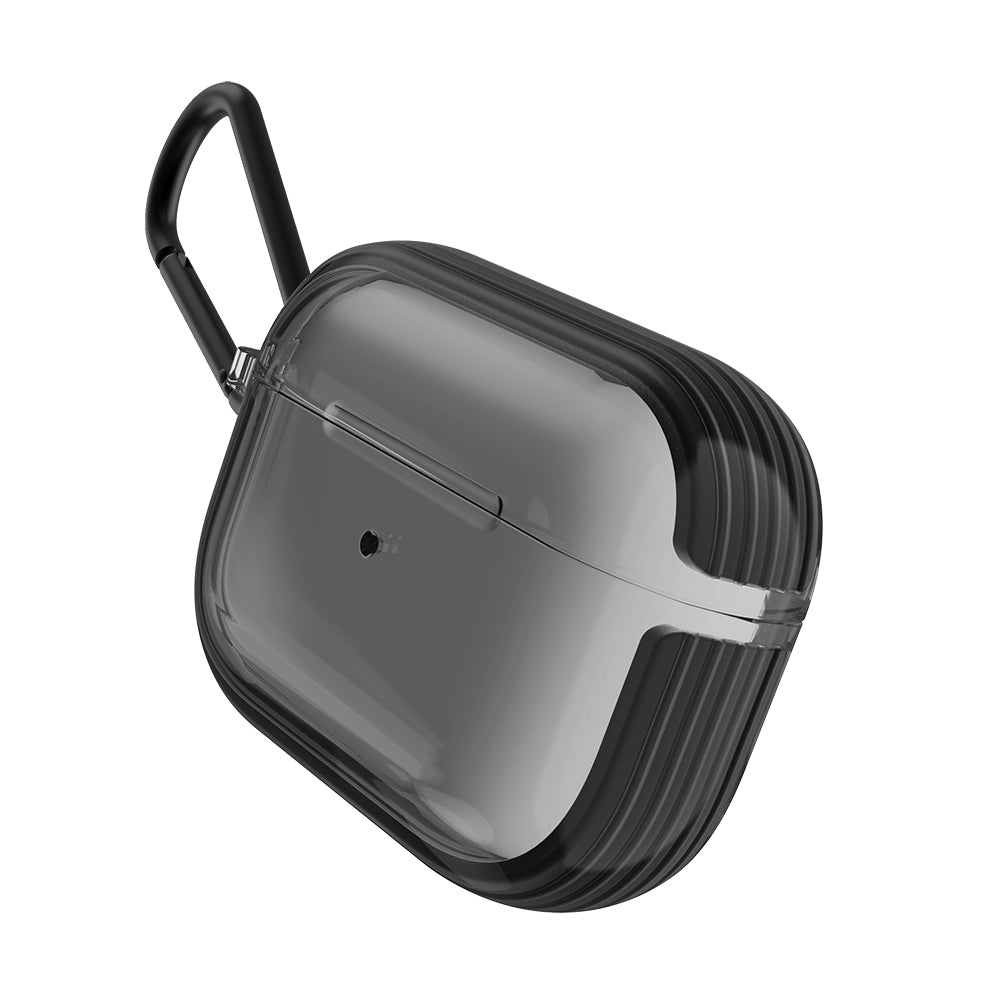 Airpods Pro Raptic Clear Serisi Askı Aparatlı Kulaklık Kılıfı Siyah