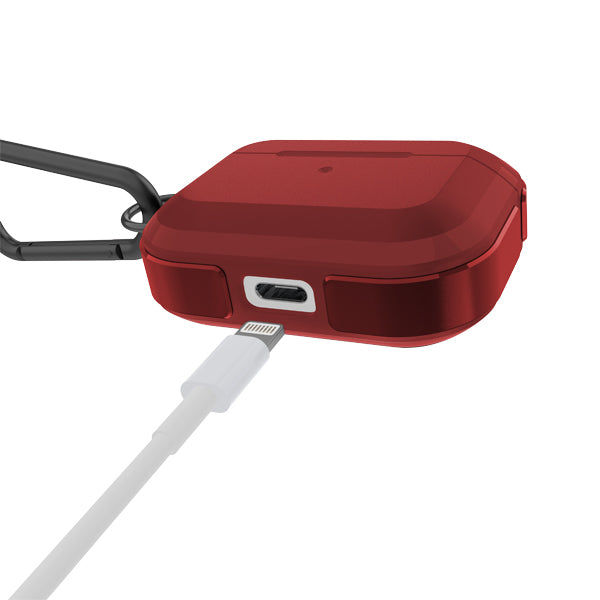 Airpods Pro Raptic Trek Serisi Askı Aparatlı Kulaklık Kılıfı Kırmızı