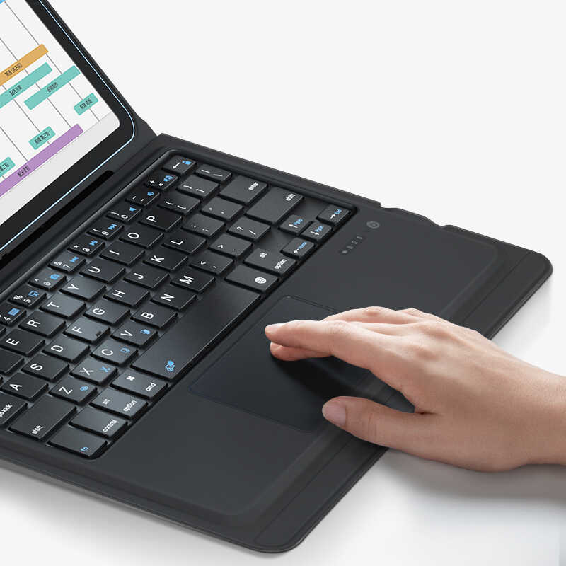 iPad 10.2 2021 (9.Nesil) Benks Multifunctional Kablosuz Klavyeli Kılıf Siyah