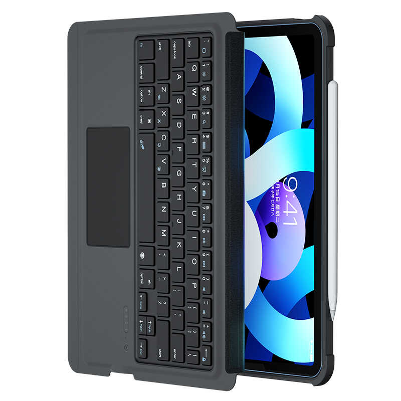 iPad 10.2 2021 (9.Nesil) Benks Multifunctional Kablosuz Klavyeli Kılıf Siyah