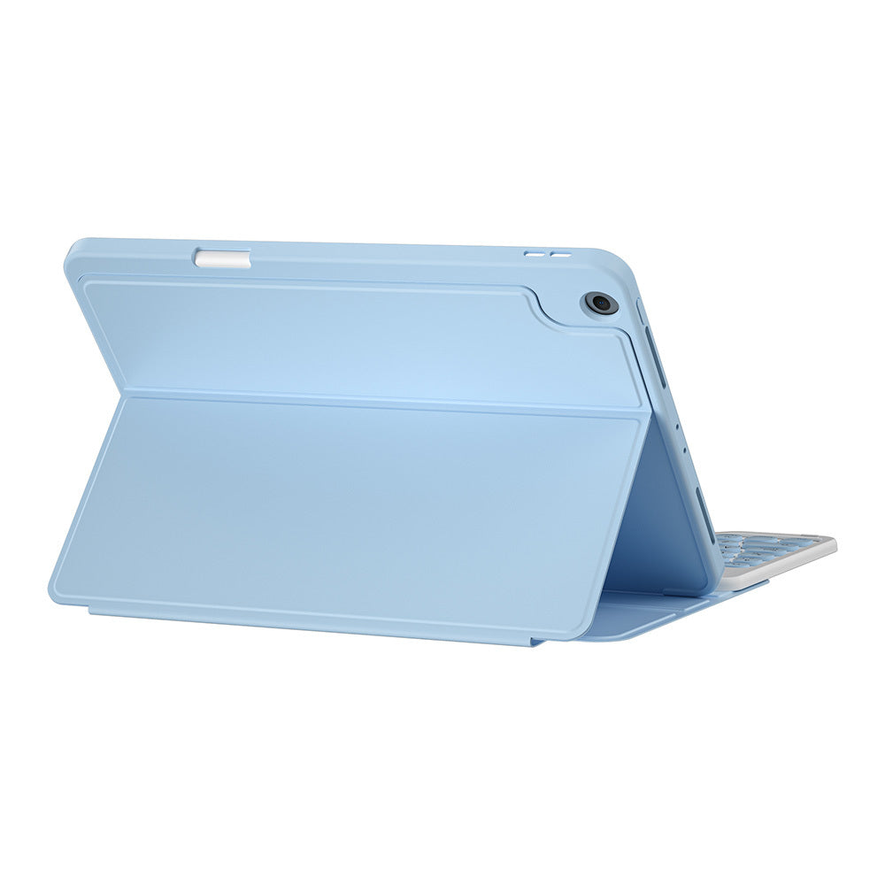 iPad 10.2 2021 (9.Nesil) Wiwu Protective Gizli Kalem Bölmeli Klavyeli Kılıf Mavi