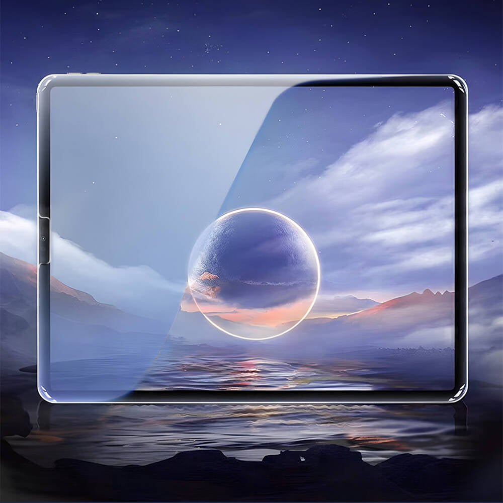 iPad 10.2 (8.Nesil) Wiwu Wi-GQ002 iVista 5 Katmanlı Temperli Cam Ekran Koruyucu + Kolay Uygulama Aparatı Renksiz