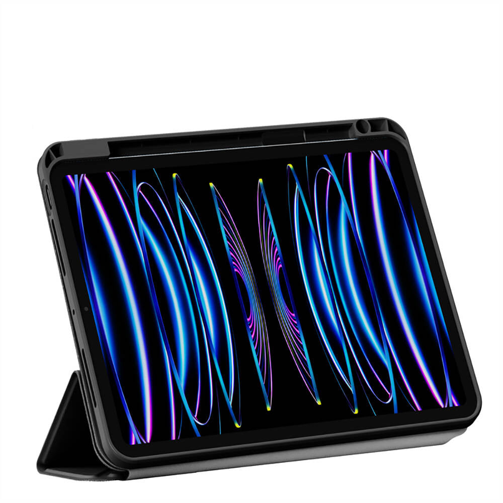 iPad 10.9 2022 (10.Nesil) Wiwu 360° Dönebilen Standlı Magnetik Koruyucu Tablet Kılıfı Mavi Açık